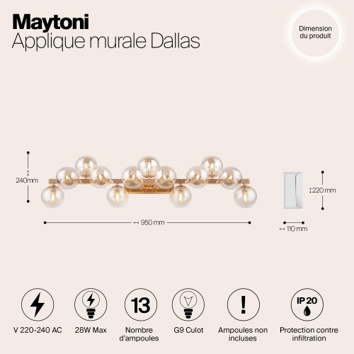 Настенный светильник (бра) Maytoni MOD547WL-13G