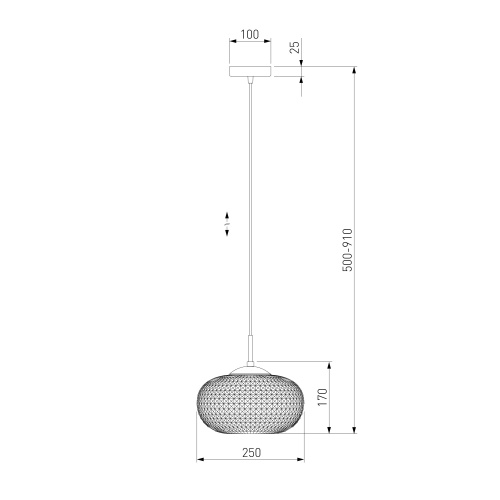  Eurosvet 50262/1/ подвесной светильник/ прозрачный