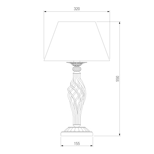 Настольный светильник Eurosvet 01002/1 белый с золотом