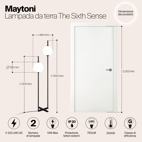 Напольный светильник (торшер) Maytoni Z020FL-L12BK