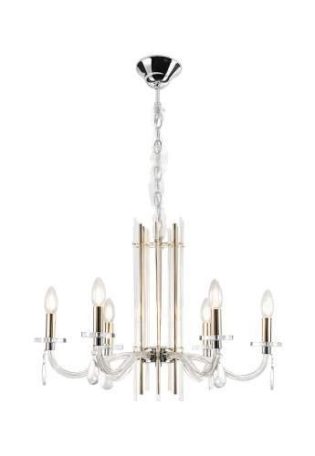 Люстра Crystal Lux AURELIO SP6 GOLD+CHROME/TRANSPARENT
