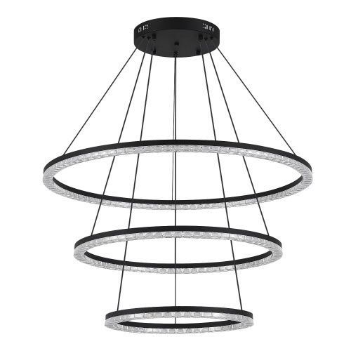 SL1018.403.03 Светильник подвесной ST-Luce черный/прозрачный LED 1*130W 4000K EUCLIDICS