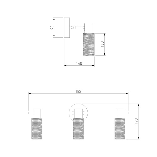 Настенный светильник Eurosvet 20043/3 сатин-никель