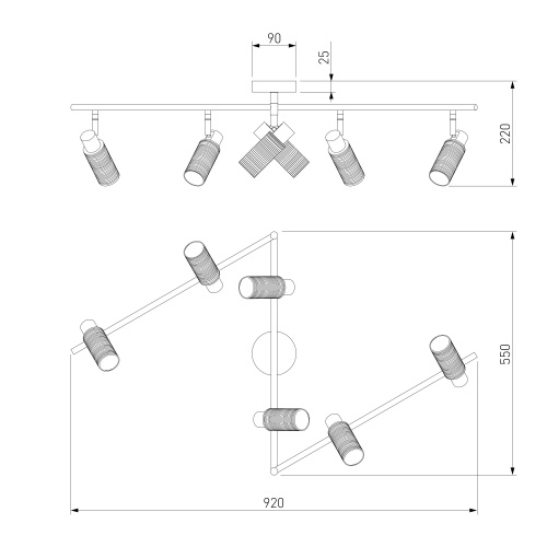 Потолочный светильник Eurosvet 20043/6 сатин-никель