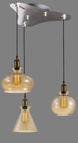 Универсальная потолочная база Crystal Lux D260-3 NICKEL