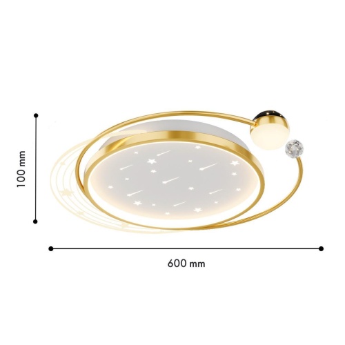 Потолочный светильник F-Promo 4743-5C, потолочный светильник, L500xW600xH100, LEDx34W/68W, 1800/3000LM, 3000/4500/6000K, included, remote control