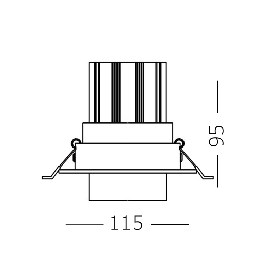 ST701.548.12 Св-к встр. Zoom Белый LED 1*12W 4000K 960Lm Ra90 15°-60° IP20 D115xH95 170-240V Встраиваемые светильники