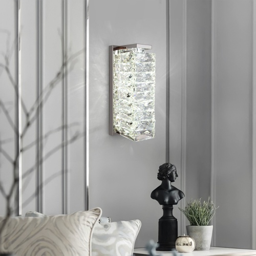  Eurosvet 40259 LED/ настенный светильник/ хром/ прозрачный хрусталь Strotskis