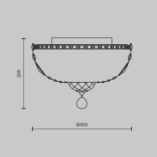 Потолочный светильник Maytoni DIA100-CL-03-G