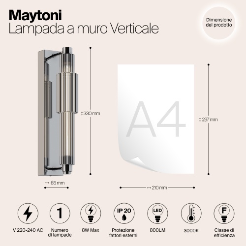 Настенный светильник (бра) Maytoni MOD308WL-L9CH3K