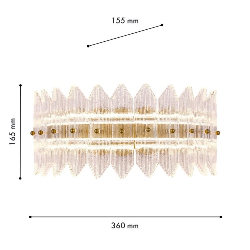 Бра Favourite 4754-1W, Бра, D155xW360xH165, LEDx14,5W, 1082LM, 3000K, included