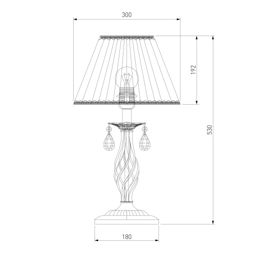 Настольный светильник Eurosvet 10054/1 белый с золотом/прозрачный хрусталь Strotskis