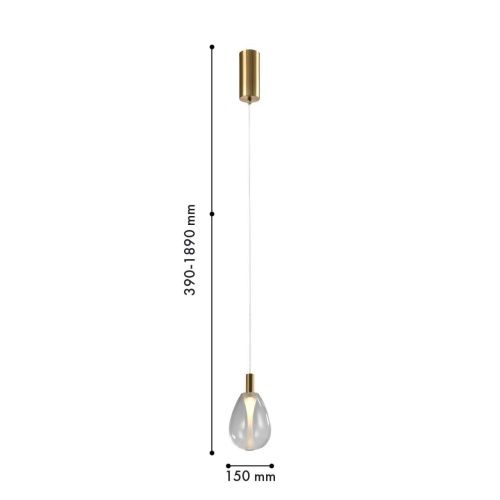 Подвес Favourite 4257-1P, подвес, D150xH390/1890, LEDx4.3W, 520LM, 4000K, included