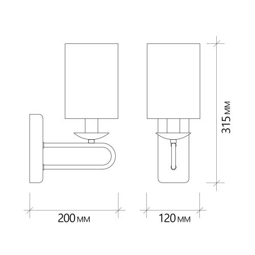 Настенный светильник Escada 10166/1A E14*40W Chrome