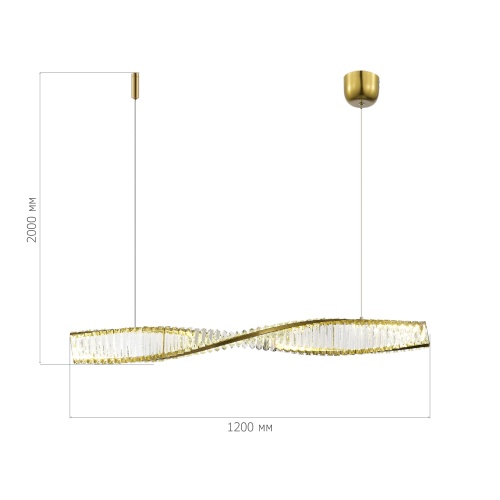 SL6205.313.01 Светильник подвесной ST-Luce Латунь/Прозрачный LED 1*21W 4000K ELICA