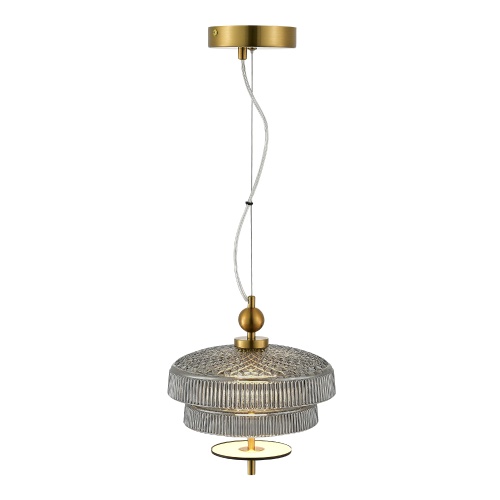 SL6122.303.01 Светильник подвесной ST-Luce Латунь/Латунь, Дымчатый LED 1*8W 3000K ORIENTAL