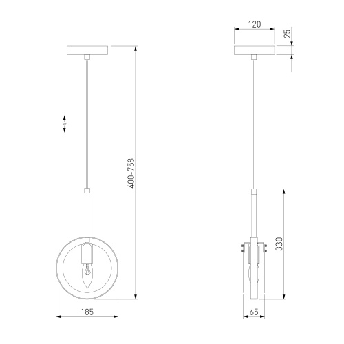 Подвесной светильник Eurosvet 50121/1 черный