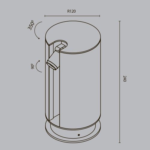 Ландшафтный светильник Outdoor O468FL-L3B3K