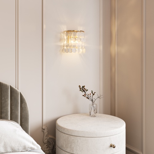 Настенный светильник Eurosvet 60084/2 латунь/перламутр