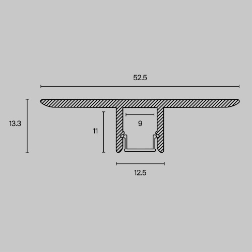 Профиль Led Strip ALM-5313B-S-2M