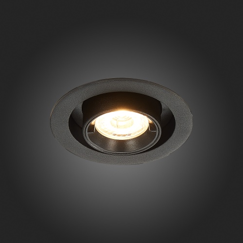 ST702.338.12 Св-к встр. Черный LED 1*12W 3000K 900Lm Ra80 24° IP20 D90xH92 180-240V Встраиваемые светильники