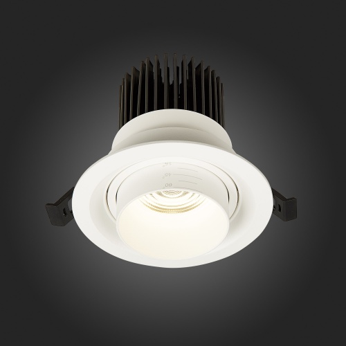 ST701.548.12 Св-к встр. Zoom Белый LED 1*12W 4000K 960Lm Ra90 15°-60° IP20 D115xH95 170-240V Встраиваемые светильники