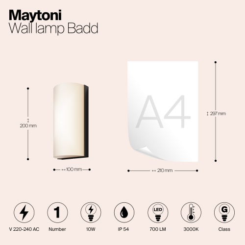 Уличный настенный светильник Outdoor O454WL-L10GF3K1