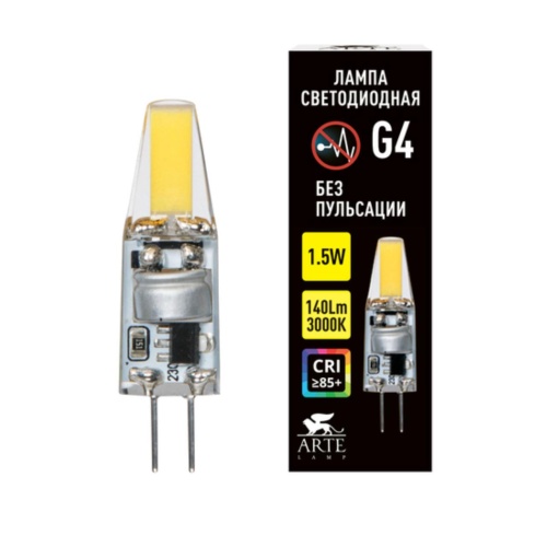 Arte lamp A0415-3K СВЕТОДИОДНАЯ ЛАМПА LUGO G4 220В 1.5Вт 140лм 3000К 85+