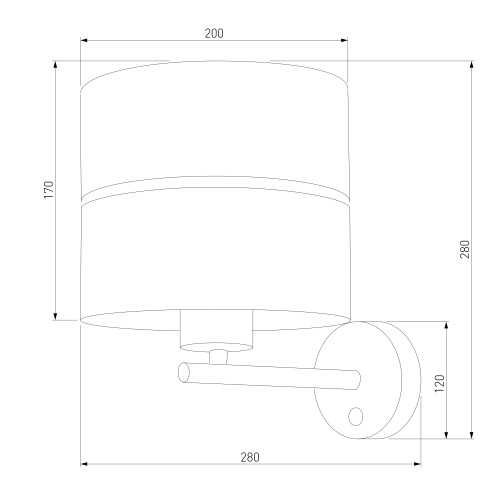Настенный светильник TK Lighting 4770 Hilton Gold