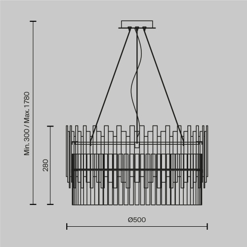 Подвесной светильник Maytoni MOD135PL-06BS