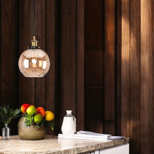 Подвесной Светильник Loft Clear Glass Sphere Cloche Дымчатый от Imperiumloft 73694-22