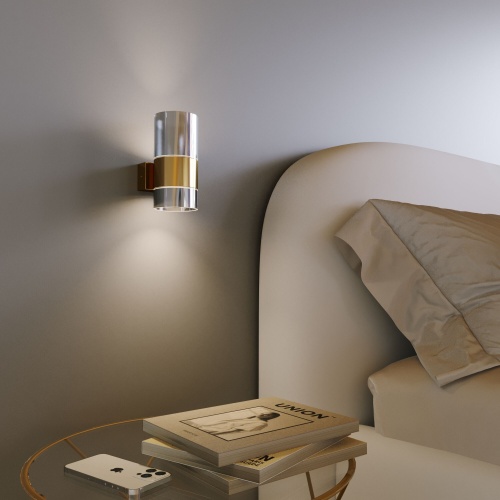  Eurosvet 40021/1 LED настенный светильник латунь/дымчатый