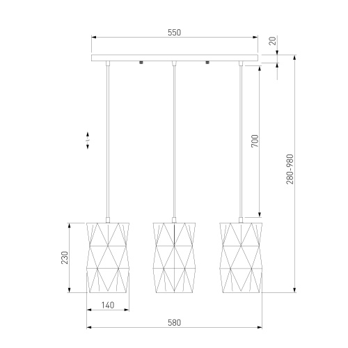 Подвесной светильник Eurosvet 50145/3 черный