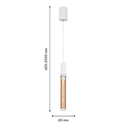 Подвес Favourite 4717-1P, подвес, D50xH450/2050, LEDx7W, 350LM, 4000K, included