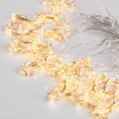 Гирлянда бытовая электрическая занавес Eurosvet 200-006 теплый белый