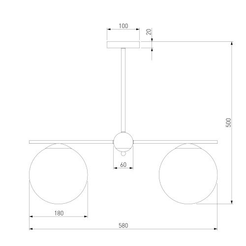  Eurosvet 60147/3/ потолочный светильник/ черный