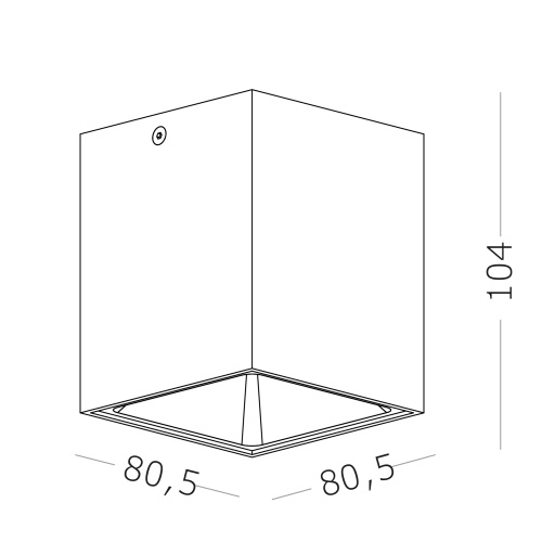 ST168.502.01 Светильник потолочный Белый GU10 1*50W IP20 L82,5xW82,5xH104 220V Без ламп Накладные светильники