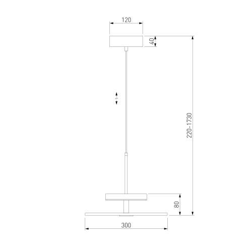  Eurosvet 40342 LED/ подвесной светильник/ латунь