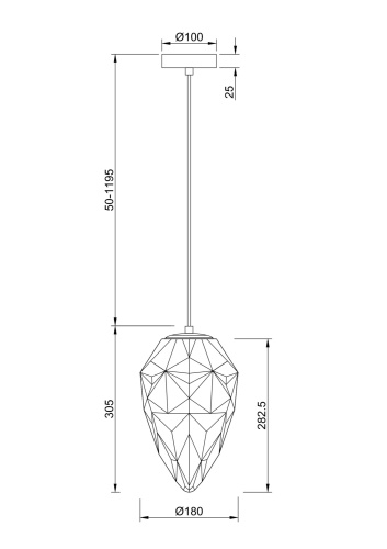 Подвесной светильник Maytoni P052PL-01BL