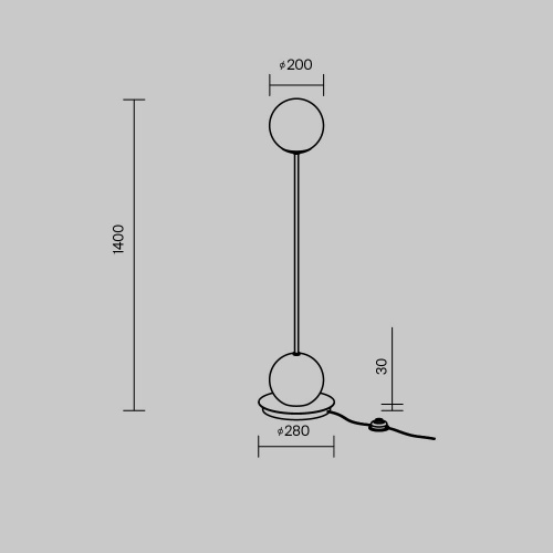 Напольный светильник (торшер) Maytoni MOD427FL-L20B3K