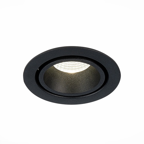 ST705.438.10 Св-к встр. Черный LED 1*10W 3000K 750Lm Ra&gt;90 38° IP20 D102xH85 170-240V Встраиваемые светильники