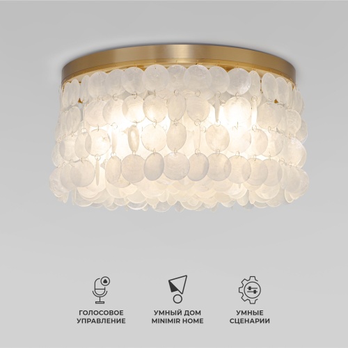 Потолочный светильник Eurosvet 60084/5 латунь/перламутр Smart