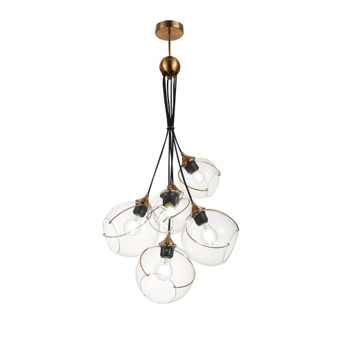 SLE103103-06 Светильник подвесной Золотистый/Прозрачный E27 6*60W SATTURO