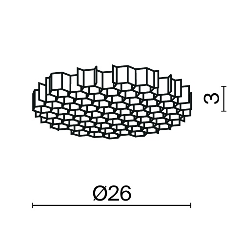 Комплектующие для светильника Technical HoneyComb-D26