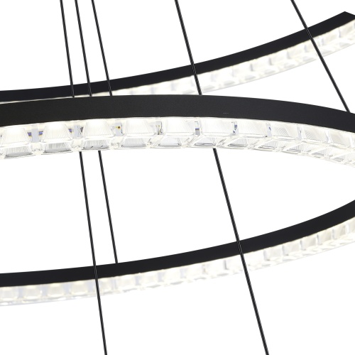 SL1018.403.03 Светильник подвесной ST-Luce черный/прозрачный LED 1*130W 4000K ЭВКЛИДИК