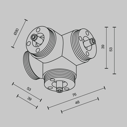 Комплектующие для систем освещения с токоведущими элементами Technical CA019L4C-B