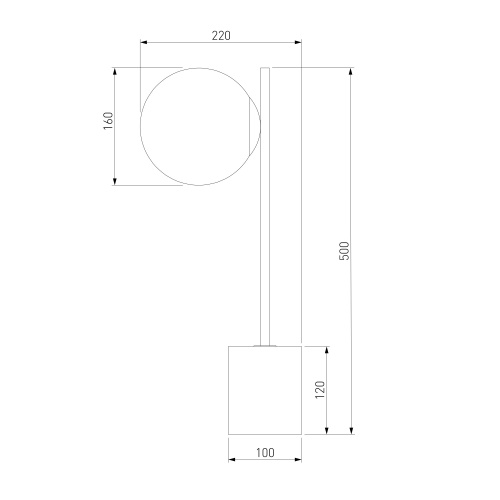  Eurosvet 01157/1/ настольный светильник/ латунь