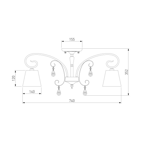 Потолочный светильник Eurosvet 60065/8 серебро