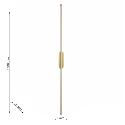 Бра Favourite 3001-3W, настенный светильник, D35xW45xH1500, LEDx20W, 1200LM, 3000K, included