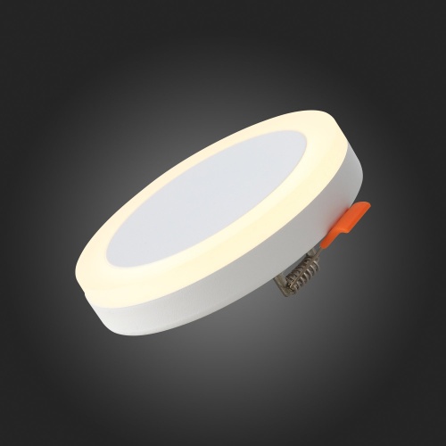 ST104.502.06 Светильник встраиваемый Белый LED 1*6W 3000K 468Lm Ra&gt;80 120° IP20 D110xH20 170-240V Встраиваемые светильники